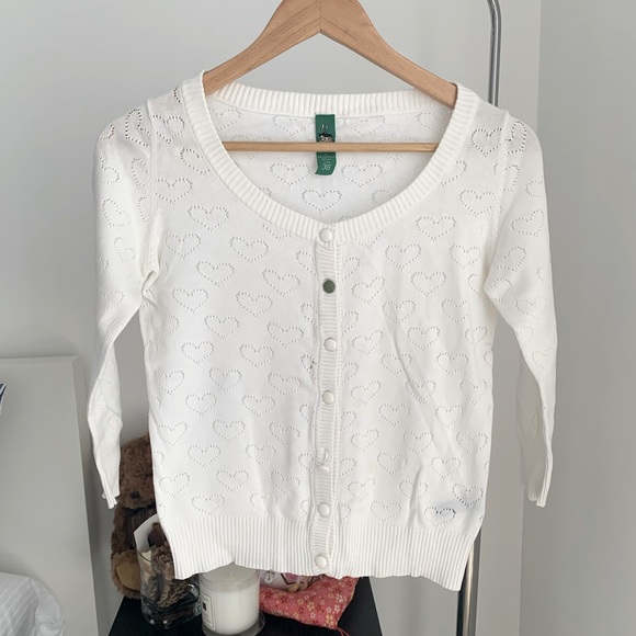 Sweet Heart white cardigan - Picture 2 of 4